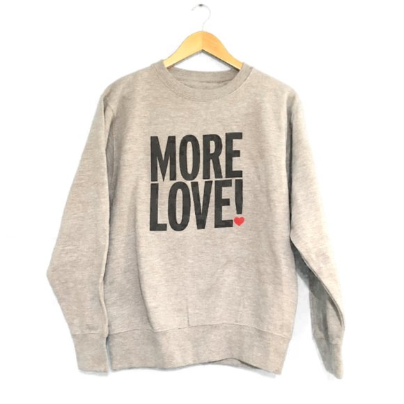 WE ARE MASSIV. More Love! Grey Sweatshirt Unisex S - Picture 1 of 5